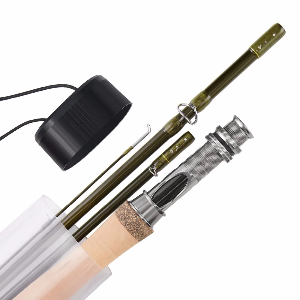 

Piscifun 4-Pieces Carbon Fiber 8'6" 9' Length 4/5/6/7/9/ WT Slow-Hard Fly Fishing Rod With Dural PVC Tube Portable Fly Rod