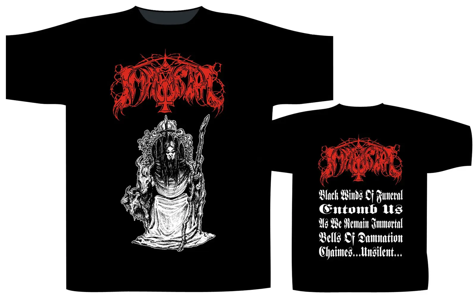 

Immortal 'Throne' T-Shirt - NEW & OFFICIAL! T shirt Tops Summer Cool Funny T-Shirt Short Sleeve Brand