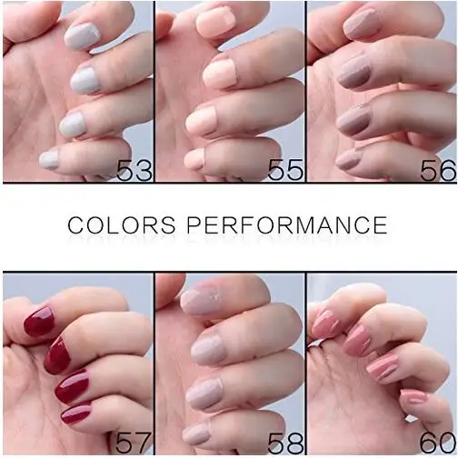 Гель Лен 6 шт. телесного цвета Цвет ногтей гелем польский бренд UV Soak Off лак Long Lasting
