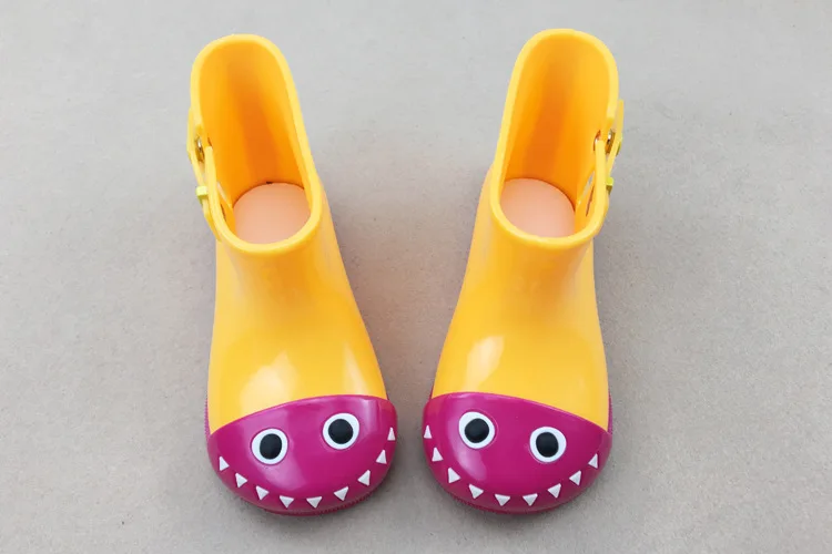 Mini Melissa/Новинка; детские резиновые сапоги; нескользящие теплые резиновые сапоги для мальчиков и девочек; милая детская обувь с героями мультфильмов; обувь для малышей