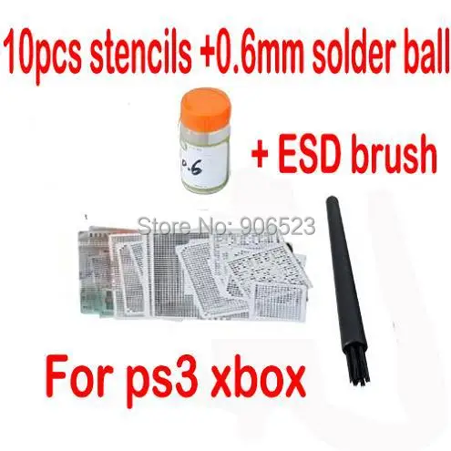 Бесплатная доставка 10 шт. трафарет с прямым нагревом для PS3 Xbox + 1 25K фонарик пайки 0