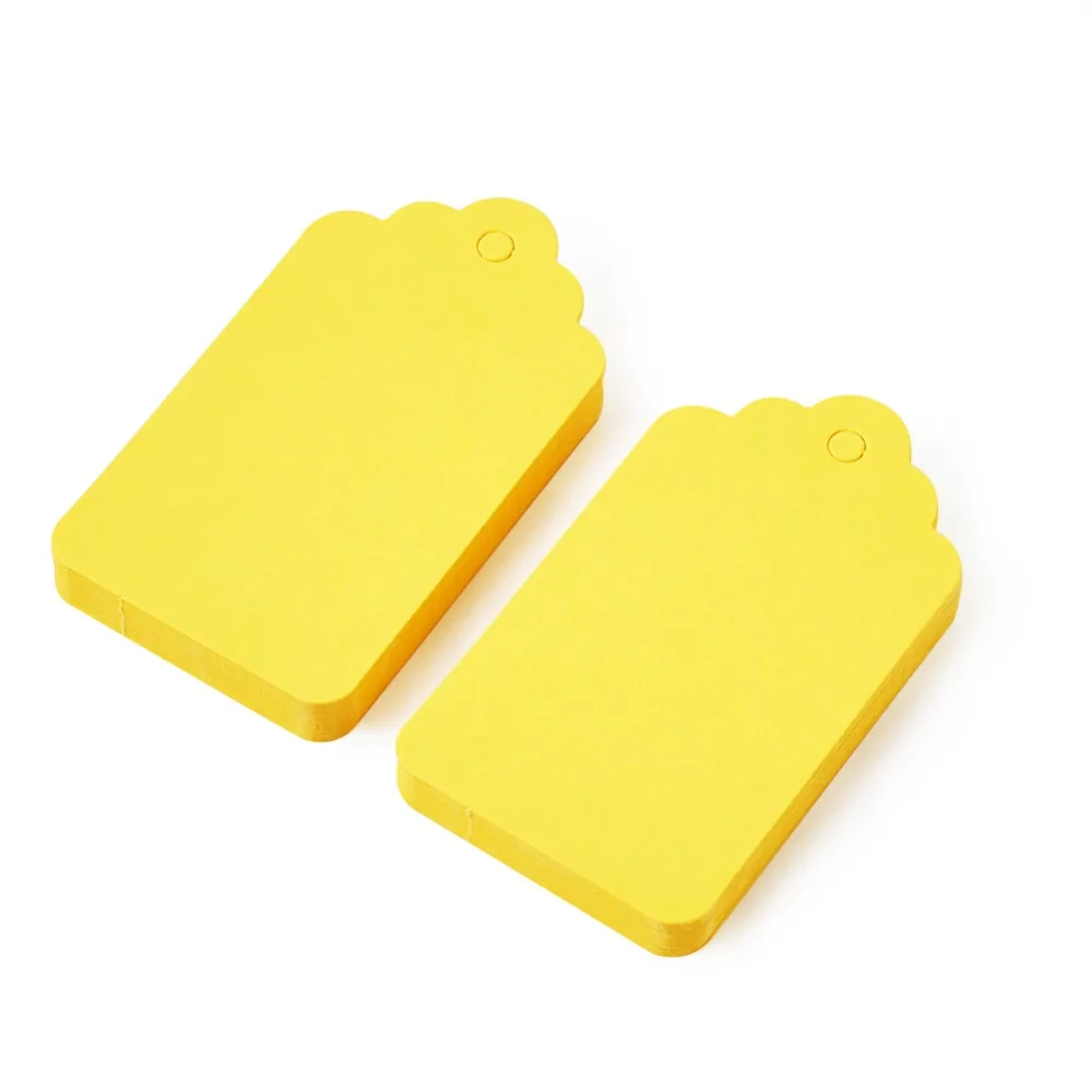 

Pandahall Jewelry Accessory Display Kraft Paper Price Tags Rectangle 4 Colors Yellow Blue Green Pink Size:7.05x4cm