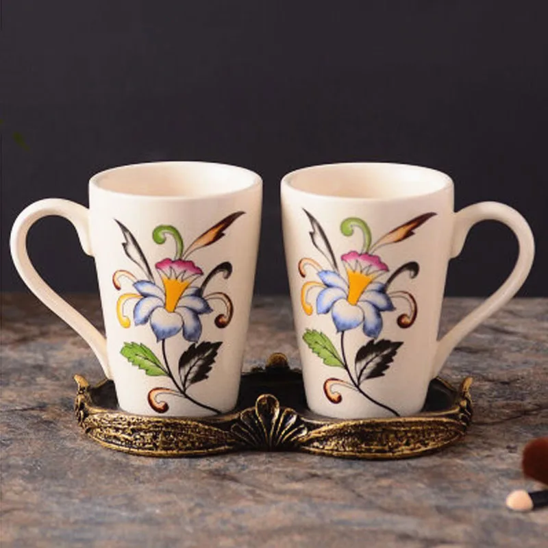 couple cup C Различные стили европейские творческие керамические парные чашки, ванная комната ледяная, с трещинами керамическая зубная щетка чашка, домашняя ванная комната туалетные принадлежности, J18311 - Цвет: couple cup C