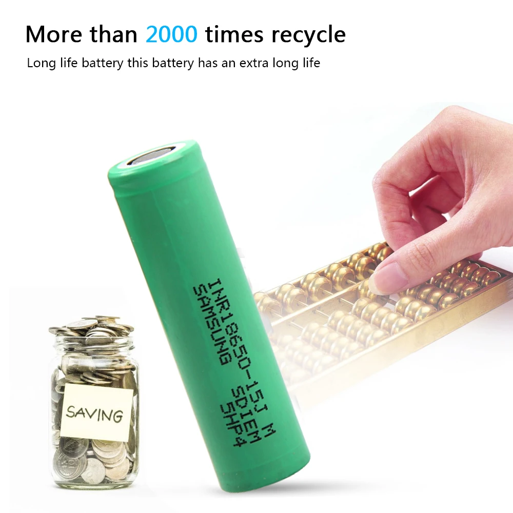 Rechargeable 18650 lithium li ion battery ICR18650 15JM 1500mah 3.7v 23Amp for Vape 32pcs/lot | Электроника