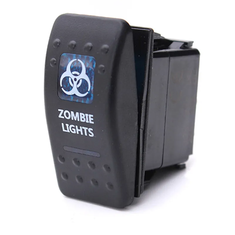 Zombie Light 1x12 V/20A 24 V/10A Водонепроницаемый автомобиля морской синий Лодка Тумблер кулисный переключатель светодиодный светильник бар туман задняя ВКЛ-ВЫКЛ 5 Pin-код - Цвет: Zombie Light