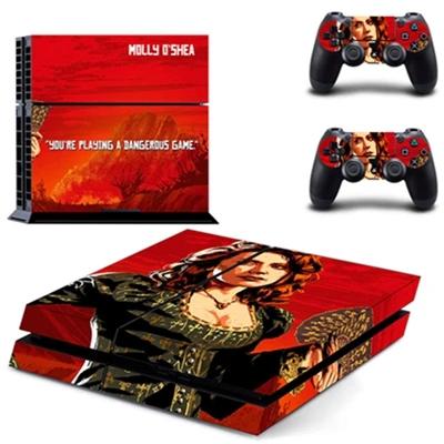 GYTM2065 PS4 кожа Красный Dead Redemption 2 стикер s для Playstation 4 консоли контроллеры геймпад виниловые наклейки крышка - Цвет: GYTM2065