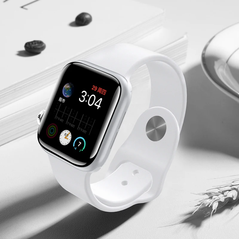 Suntaiho 9D полное покрытие гелевая стеклянная пленка для Apple Watch 4 40 44 мм Защита экрана