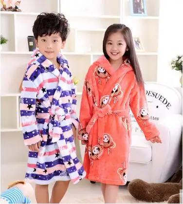 Подарки зима весна теплые детские комбинезоны Детские фланелевые халаты с