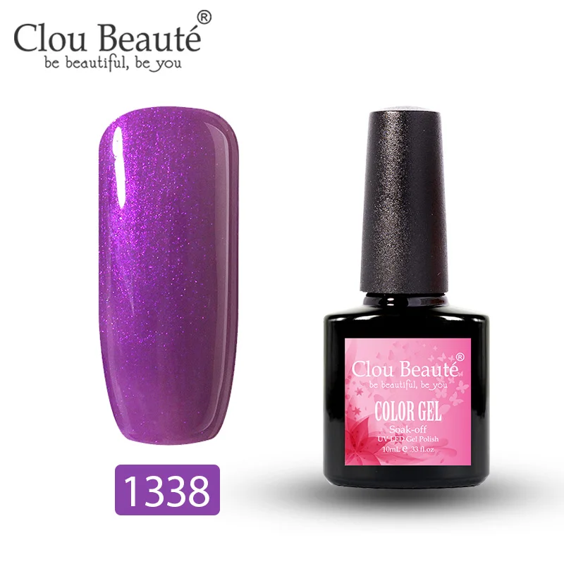 1338 Clou Beaute 10 мл Гель-лак УФ Гибридный долговечный впитывающий праймер Белый Коралл оранжевый маникюр ногтей художественный Гель-лак для ногтей - Цвет: 1338