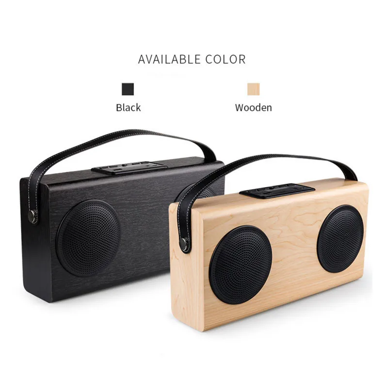 Новый список деревянный портативный Bluetooth динамик FM радио деревянная зернистая