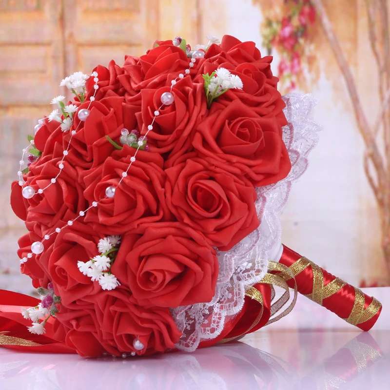 Pe Rose, женские свадебные букеты для невесты, розовые цветы, свадебный букет, Свадебный держатель, Букет пионов, аксессуары