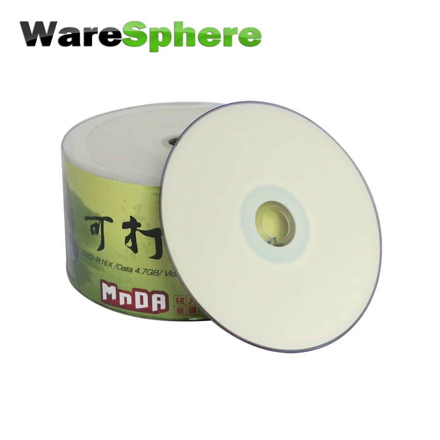 Бесплатная доставка Класс A DVD R DVDR D5 4 7 ГБ 16x Скорость Inkjet Printable пустой диск 50