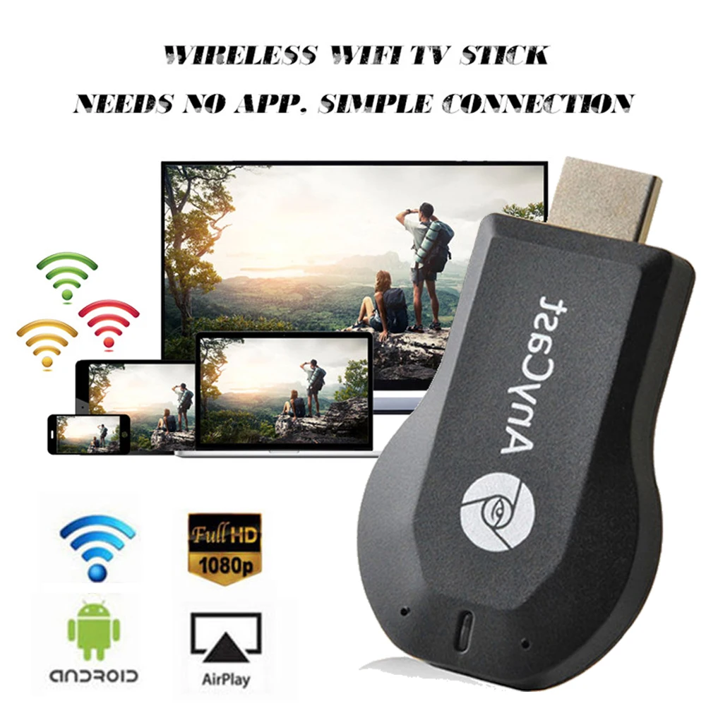 AnyCast M2 Plus беспроводной WiFi Дисплей донгл приемник 1080P HD Интерфейс ТВ палка DLNA Airplay