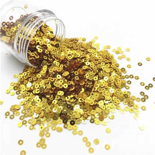 Dark golden 3000 шт Блестки 3 мм, плоские круглые ПВХ неупакованные блестки раззноцветные часы крафтовые украшения на свадьбу Одежда Платье колпачки для обуви DIY аксессуар - Цвет: Dark golden