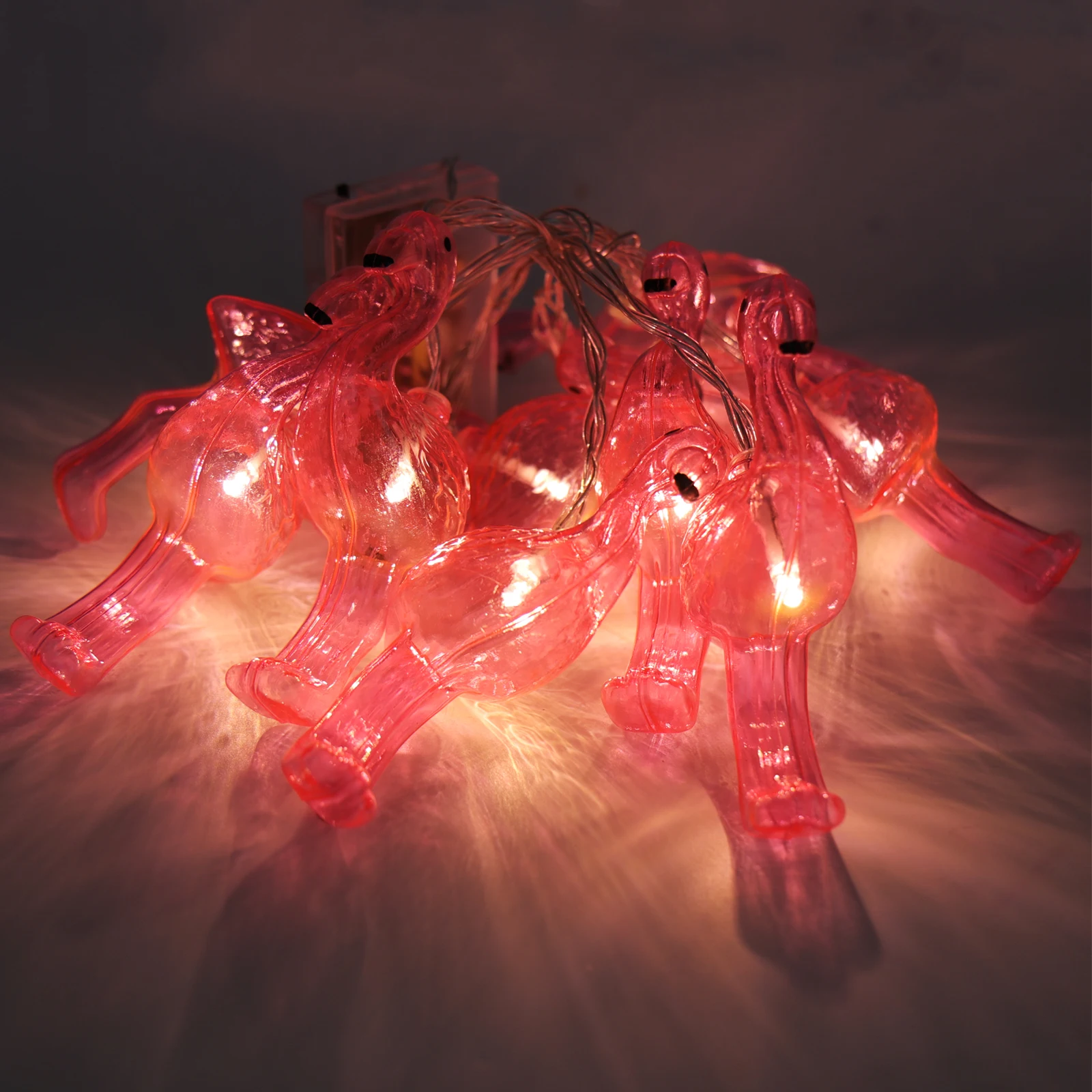 СВЕТОДИОДНАЯ Гирлянда в виде фламинго ананаса 10 светодиодов украшение для дня