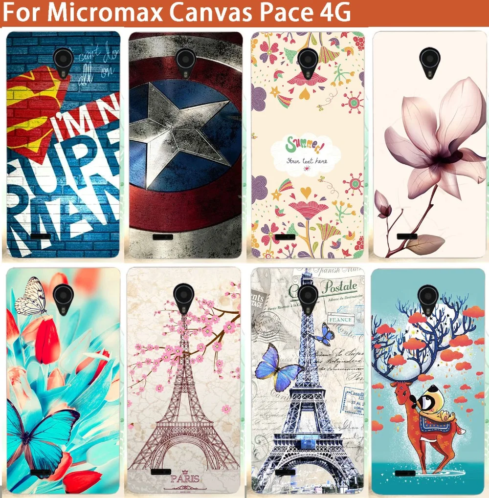 Модный чехол из ТПУ Для Micromax Q415 мягкий силиконовый для Canvas Pace 4G 4 5 дюйма задняя