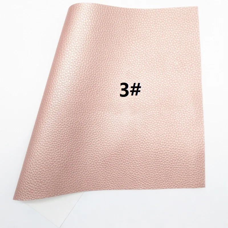 ROSE GOLD Glitter Fabric, Litchi Faux Leather Fabric, Synthetic Leather For Bows A4 8"x11" Twinkling Ming XM147