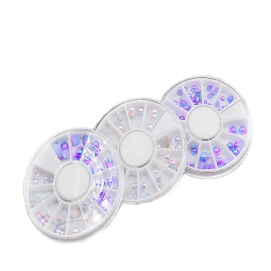 Украшения для дизайна ногтей Стразы Flash Color полуимитация жемчуга Аксессуары