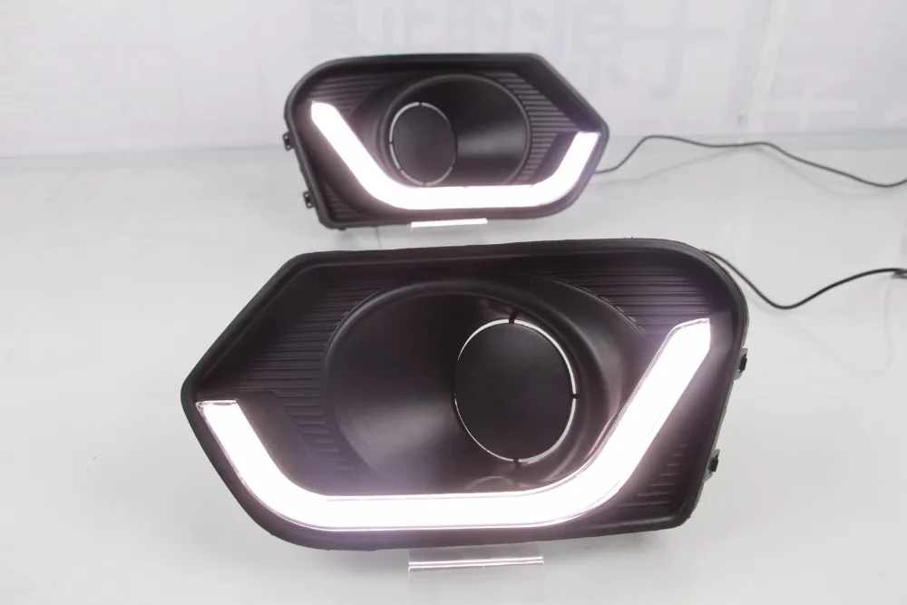 

eOsuns led drl daylight daytime running light with yellow turn signal fog lamp for suzuki DZIRE 2017-18 , wire module controller