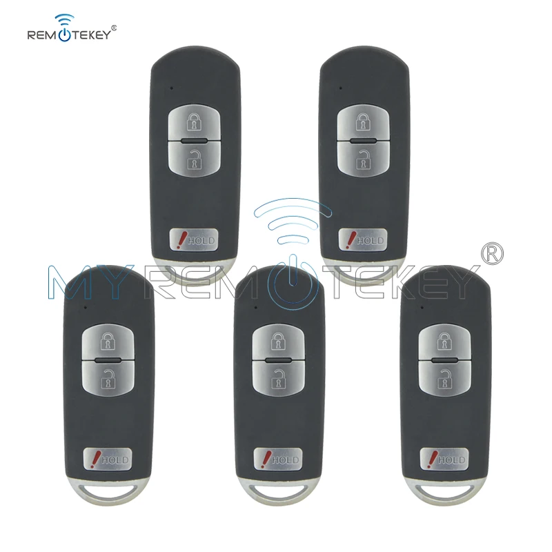 

Remtekey 5pcs New style smart key case car key cover 3 button WAZSKE13D01 for 2013 2014 Mazda 3 CX5