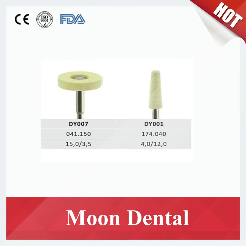 

New Arrival 5 Pieces/set Yellow Color Polishing Grinding Diamond Grinder for Zirconia Porcelain Teeth and All-Ceramics