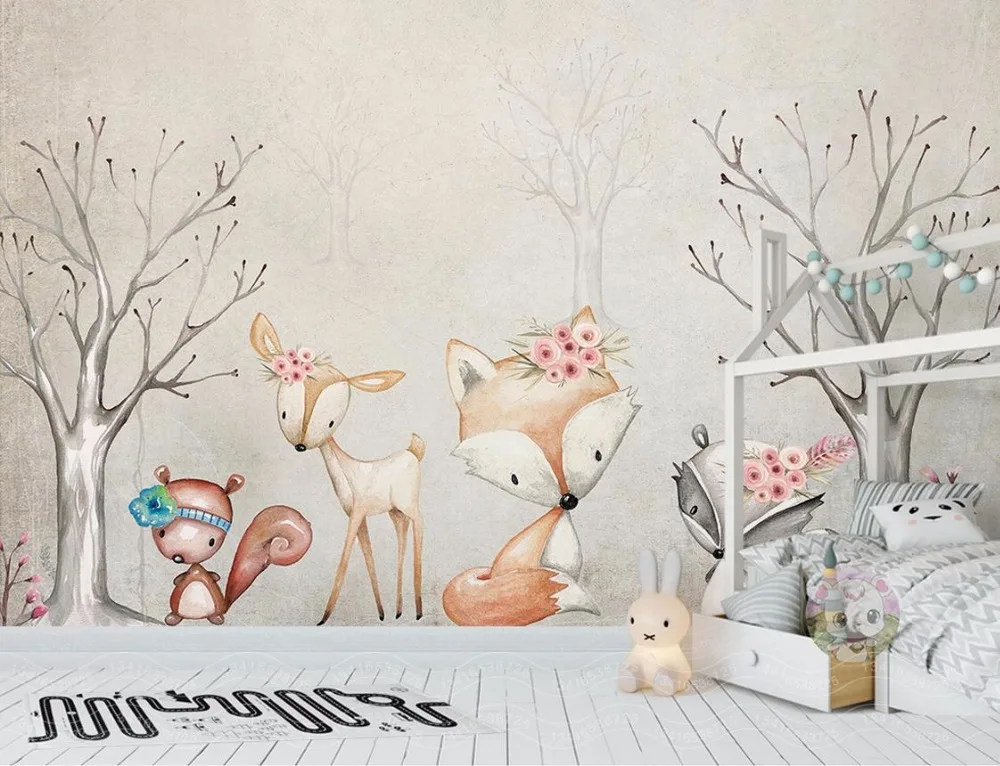 custom 3d photo wallpaper living room mural animal deer forest painting sofa TV backdrop non-woven wall sticker | Обустройство дома