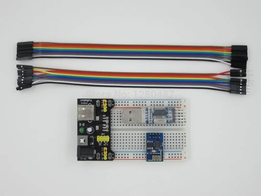 

WIFI тестовый комплект ESP8266 WIFI модуль + CH340 + мощность + макетная плата