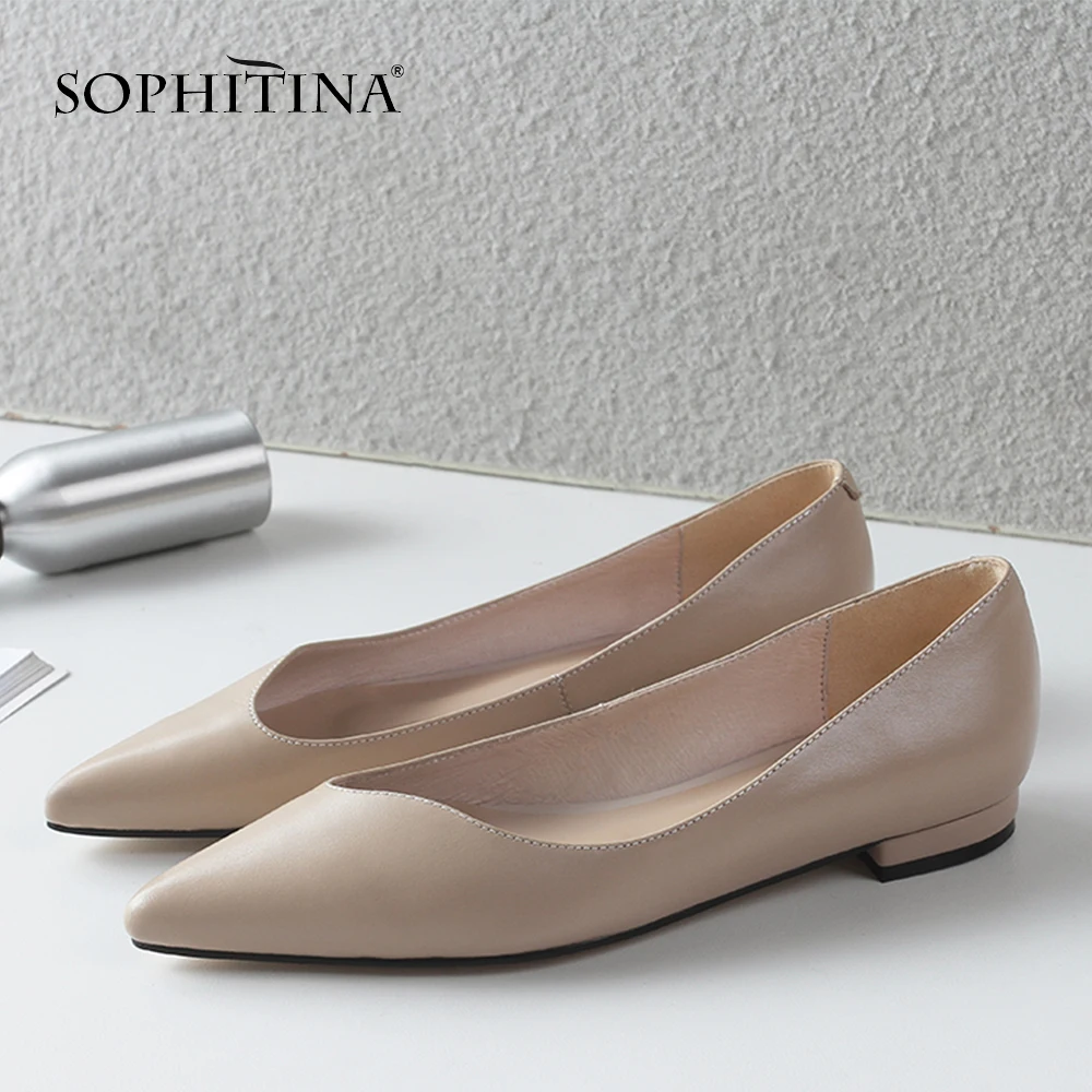 SOPHITINA/женские туфли на плоской подошве из высококачественной натуральной кожи