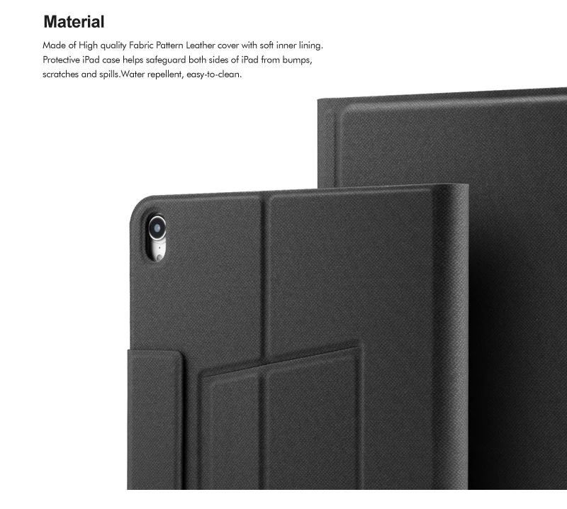 Все-в-одном дизайн тонкий bluetooth клавиатура чехол для iPad Pro 1", 7 цветов подсветка Беспроводная клавиатура Тонкий+ смарт кожаный чехол