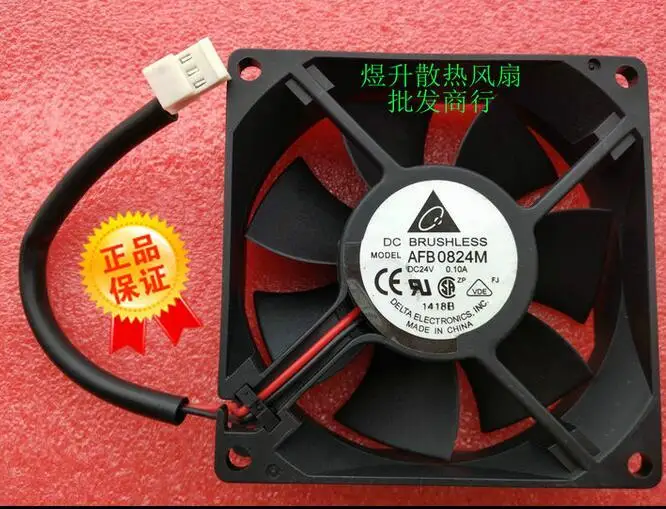 Оригинальный Дельта AFB0824M DC 24V 8 см 80*80*25 мм 0.10A 2 он лайн двойной шариковый подшипник