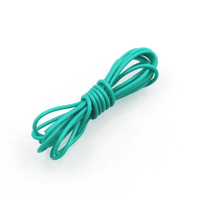 green 1 м 3,28 фута 20AWG гибкий силиконовый провод луженая медная проволока и кабель многожильный провод 10 цветов на выбор DIY проводное соединение - Цвет: green
