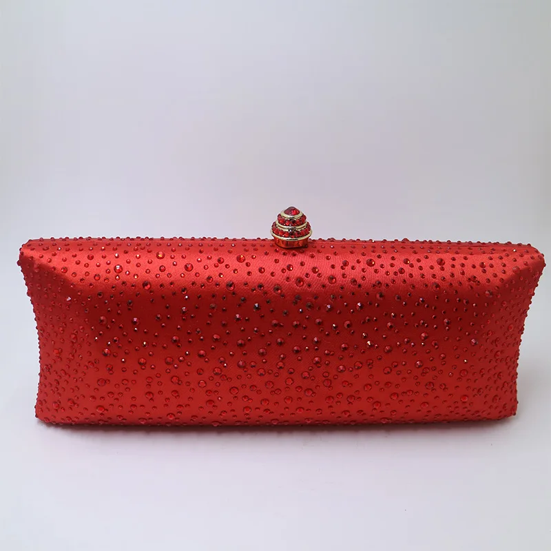 Red Королевские Соловья женские вечерние клатчи с металлическими кристаллами вечерние сумки через плечо Сумочка на ремешке футляр, клатч в подарок - Цвет: Red