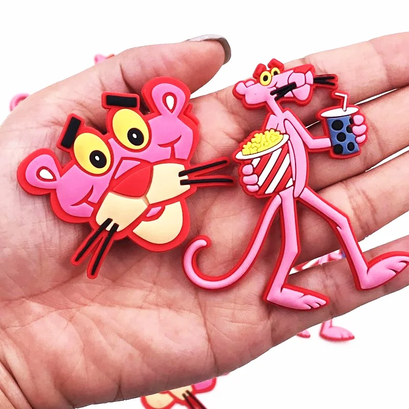 Оптовая продажа 100 шт. милые Мультяшные животные Розовая пантера Декор