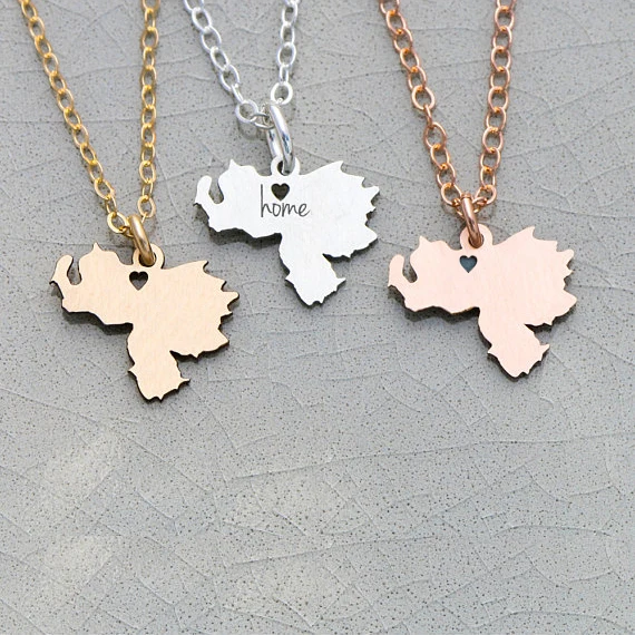 

Unique Venezuela Country Necklace South America Charm Venezuela Jewelry Any Words Can Be Customed Dropship Accepted YP6044