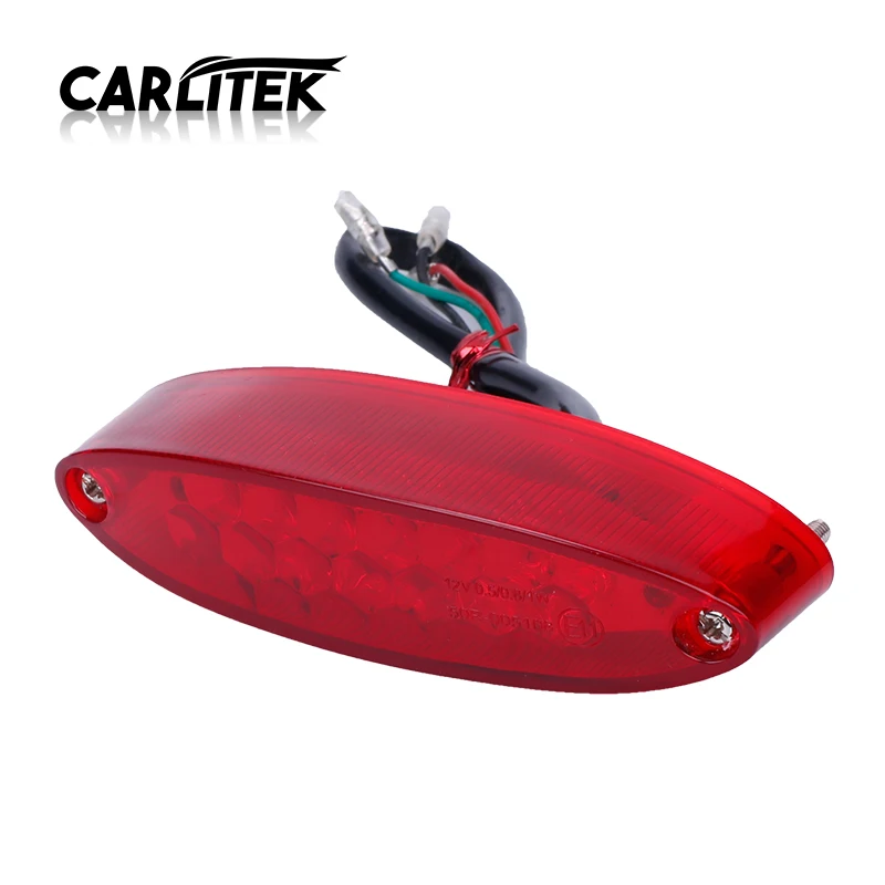 CARLitek 12V светодиодные двигатель с красным камушком задний фонарь мотоцикла