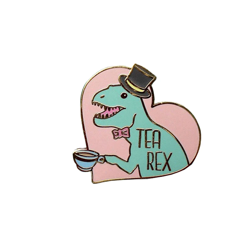 Значок в виде динозавра Tea rex T тираннозавр рекс|Броши| |