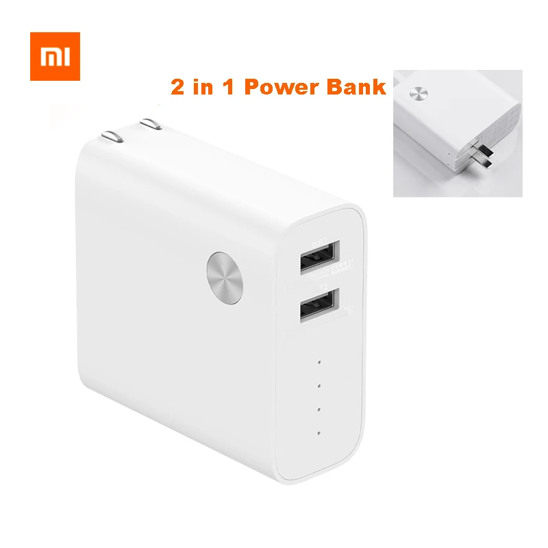 Оригинальный Xiaomi Mi внешний аккумулятор 5000 мА/ч двойной USB быстрая зарядка 2 в 1