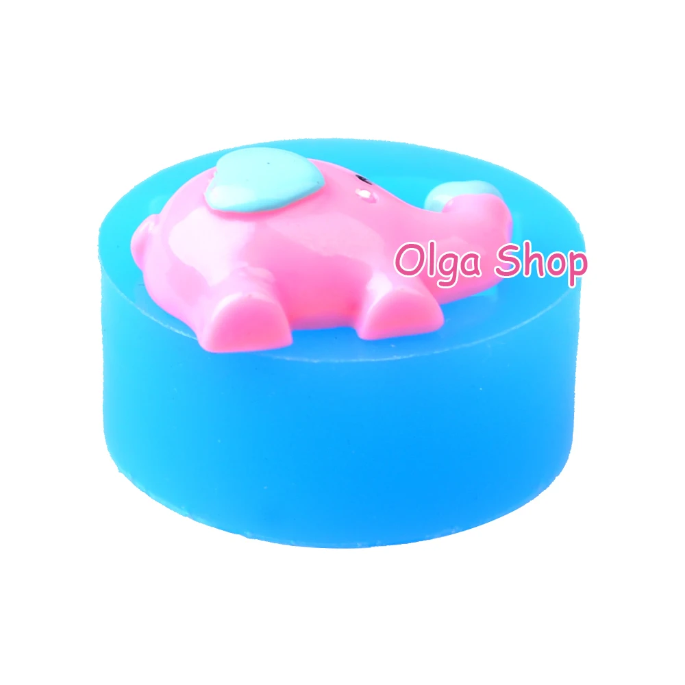 DYL394 24 2 мм симпатичный слон гибкая силиконовая форма в виде животных Sugarcraft