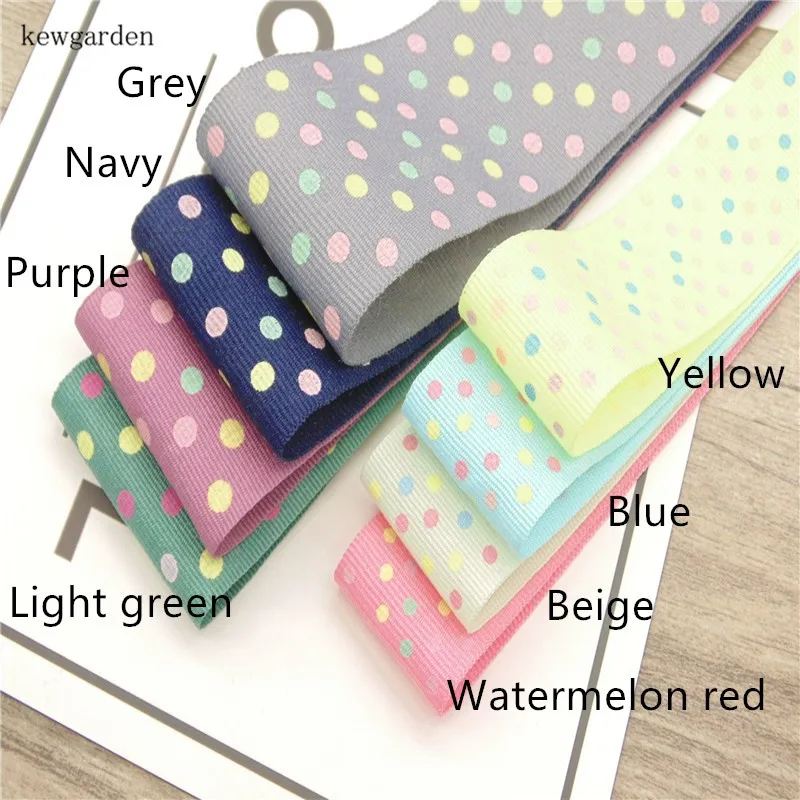 Kewgarden 1 1/2 &quot40 мм горошек Grosgrain ленты вручную изготовленная лента DIY Бант