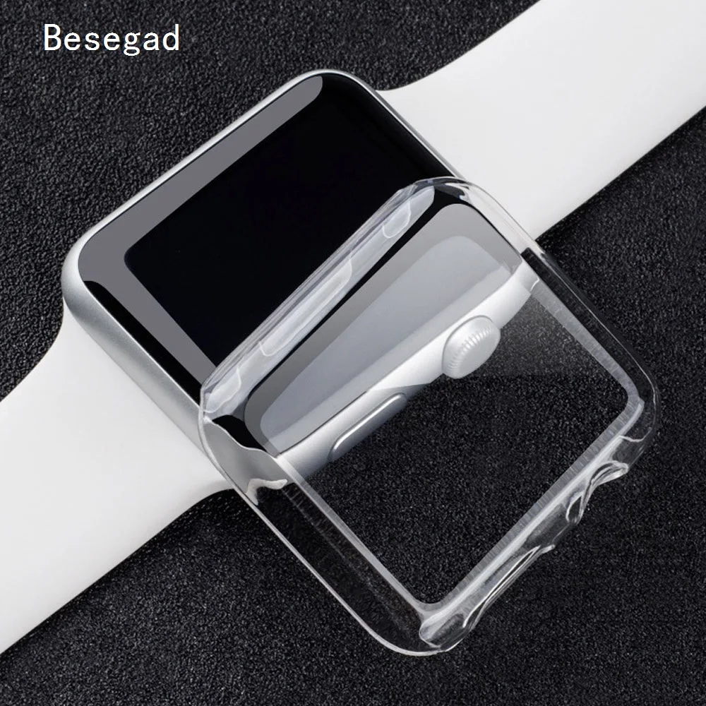 Gosear прозрачный защитный чехол для Apple Watch iWatch i Wach iwach Series 1 2 3 38 мм 42 аксессуары|case