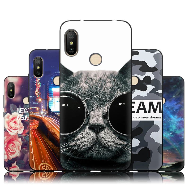 JURCHEN чехол для телефона для Xiao mi Red mi 6 Pro Чехол глобальная версия мультяшная Мягкая силиконовая задняя накладка из ТПУ чехол для Xiaomi mi A2 Lite чехол