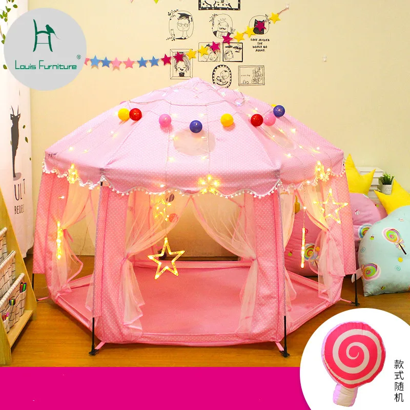 

Louis Fashion Children's Beds Indoor Game House Baby Split Bed Artifact Six Angle Castle Folding Toy