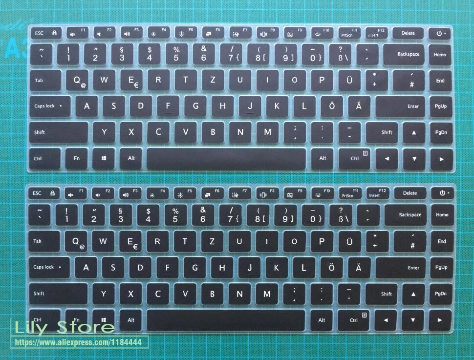 Немецкий силиконовый чехол для клавиатуры защитная пленка Xiaomi Mi Notebook Air 13 3 12 5 Pro 15