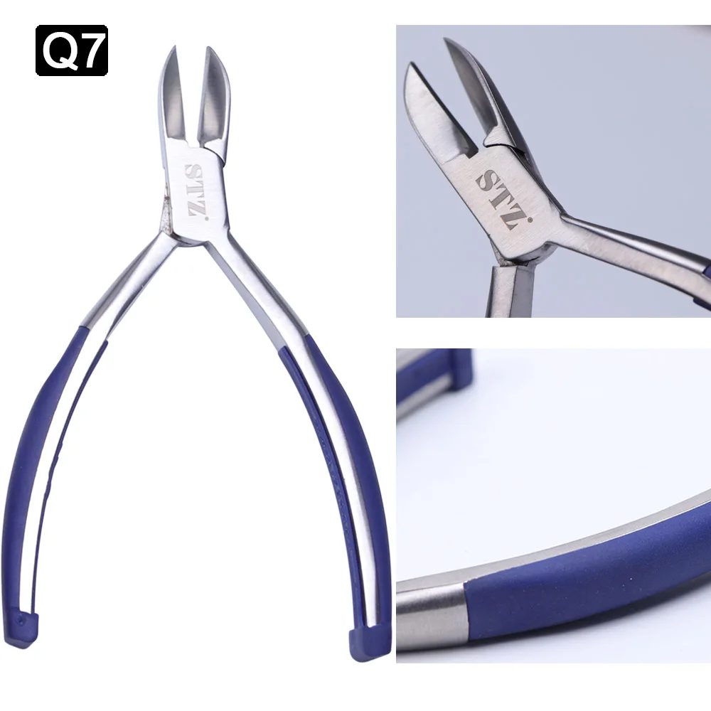 Q7 1 шт. Podiatry кусачки для ногтей кусачки для коррекции ногтей кусачки для стрижки омертвевшей кожи удаление грязи нож из нержавеющей стали педикюрный JIQ1-8 - Цвет: Q7