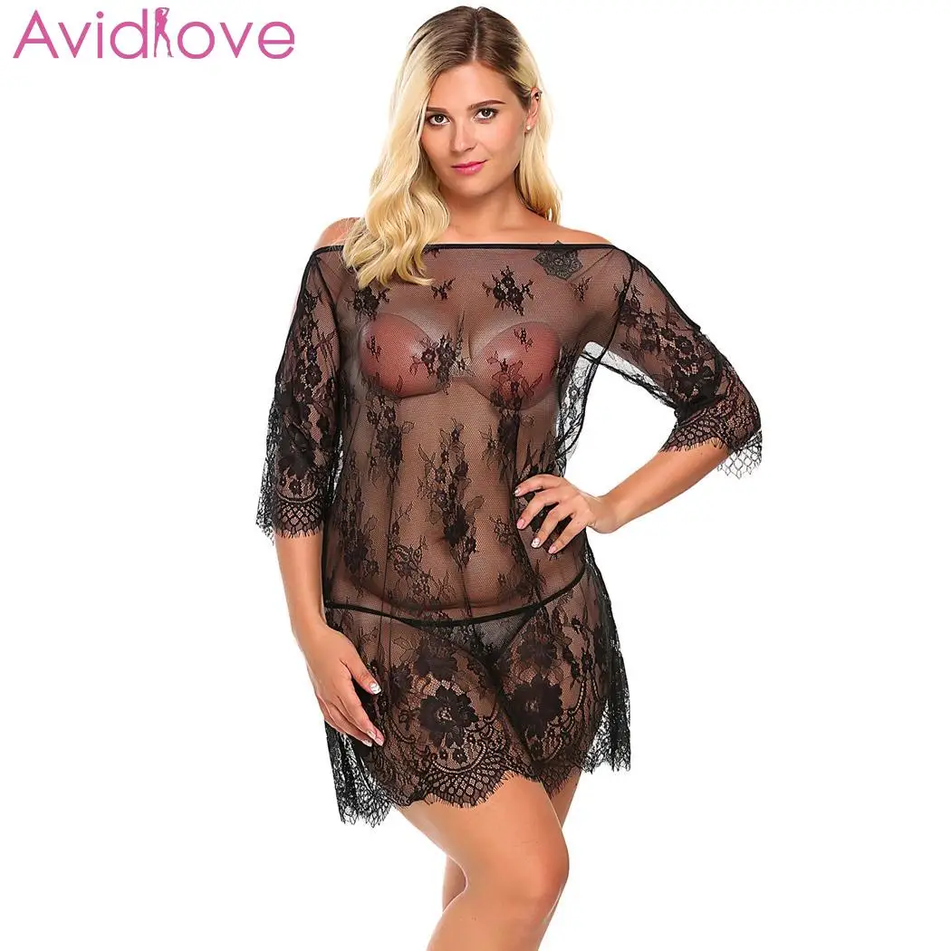 Avidlove женское кружевное сексуальное нижнее белье больших размеров Babydoll с