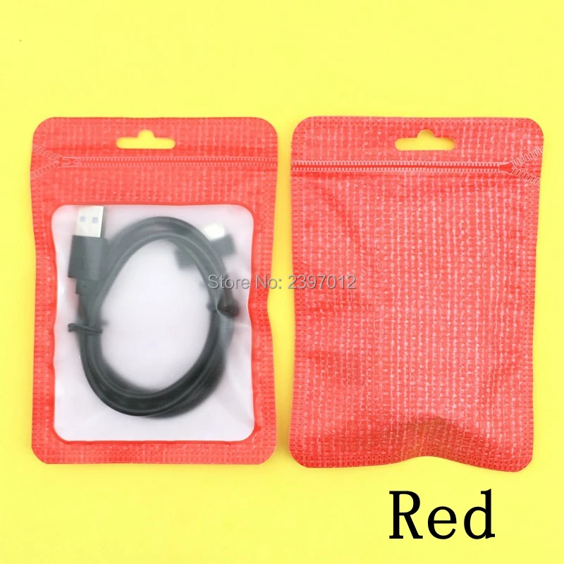 2000 шт цветная молния Розничная упаковка пакет сумки для iphone x 8 7 6 кабель earpod samsung