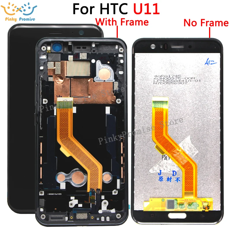 Супер lcd для 5," htc U11 lcd дисплей сенсорный экран дигитайзер сборка для htc U11 lcd с рамкой U-3w U-1w U-3u Замена