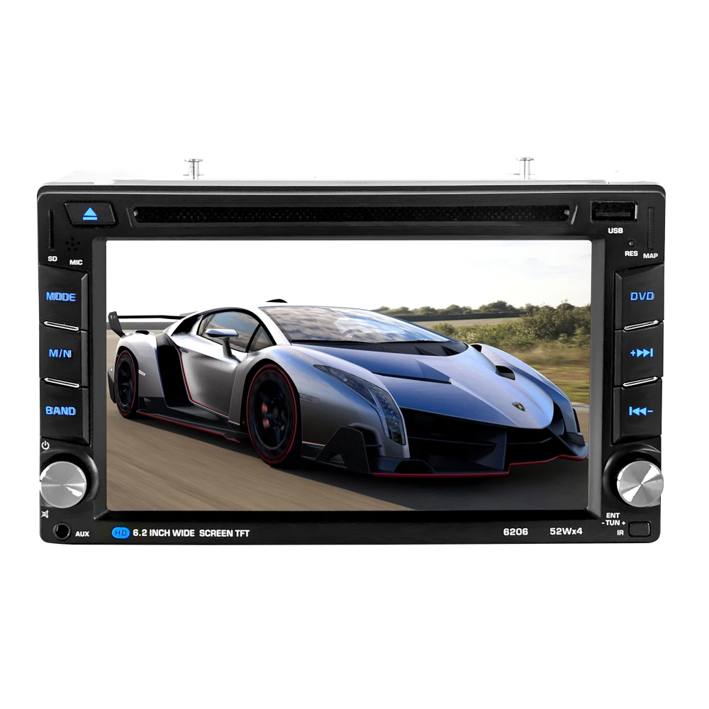 Универсальный 6.2 дюймов 2din Авто Радио Bluetooth Сенсорный dvd-плеер стерео MP3/MP5 AUX FM