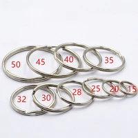 100pcs stainless steel fishing key ring split clip swivel double loop 15mm to 50mm hook connector carp fishing accessory tools