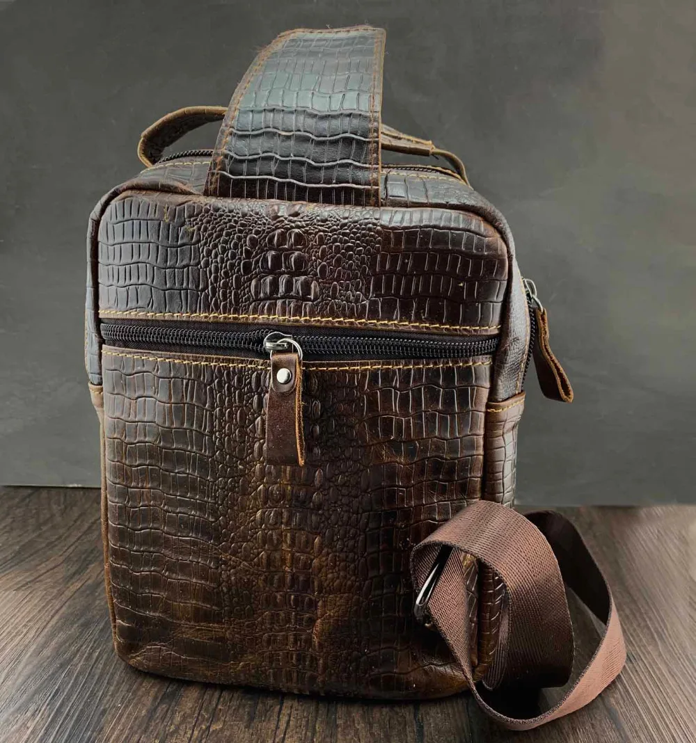 Мужская сумка слинг из натуральной кожи H6andbag|Сумки-кроссбоди| |